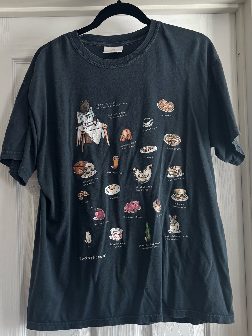 100% Cotton Vintage-style Teddy Fresh T-shirt - Large